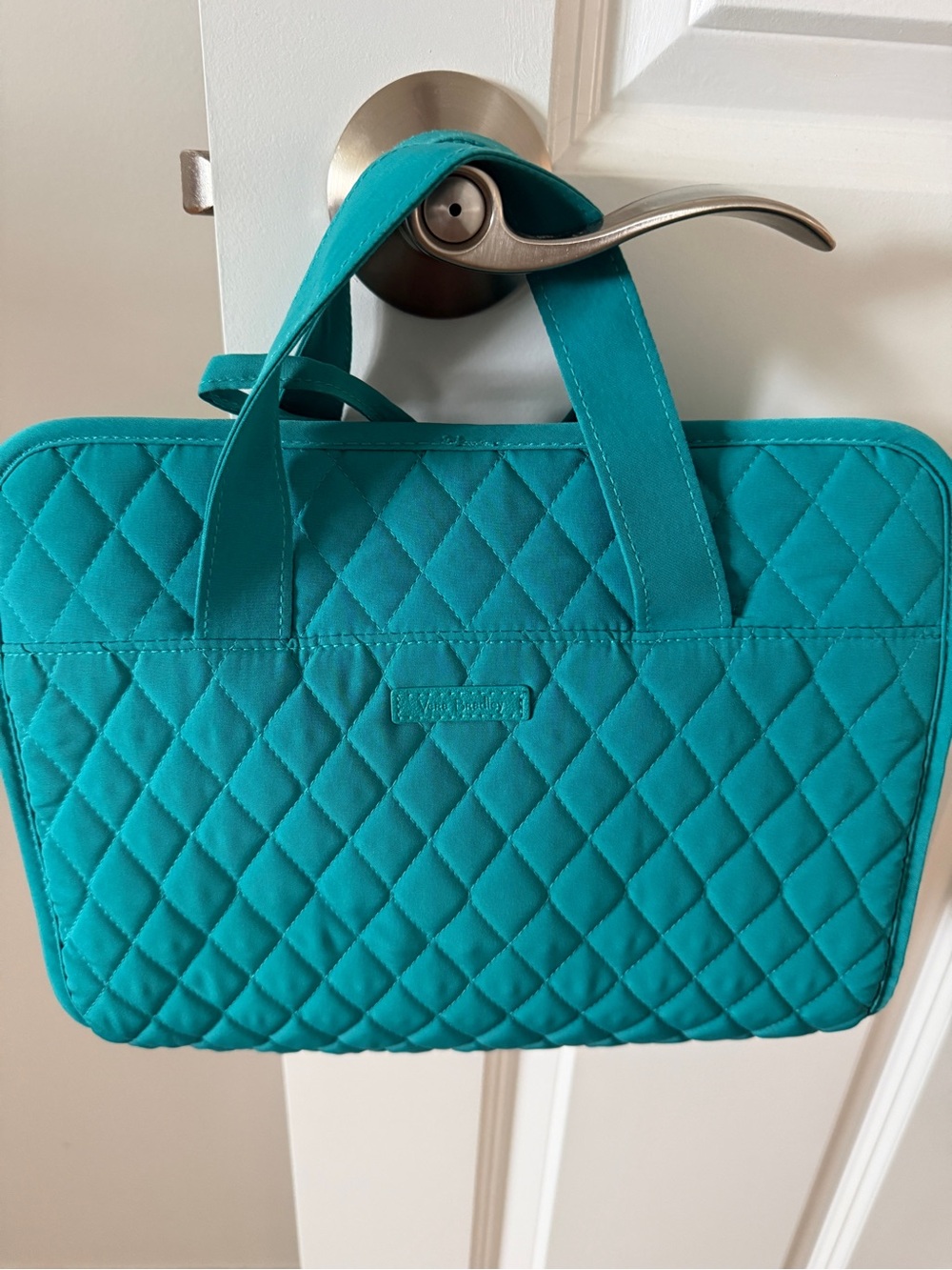Vera Bradley Quilted Teal Cosmetic Case